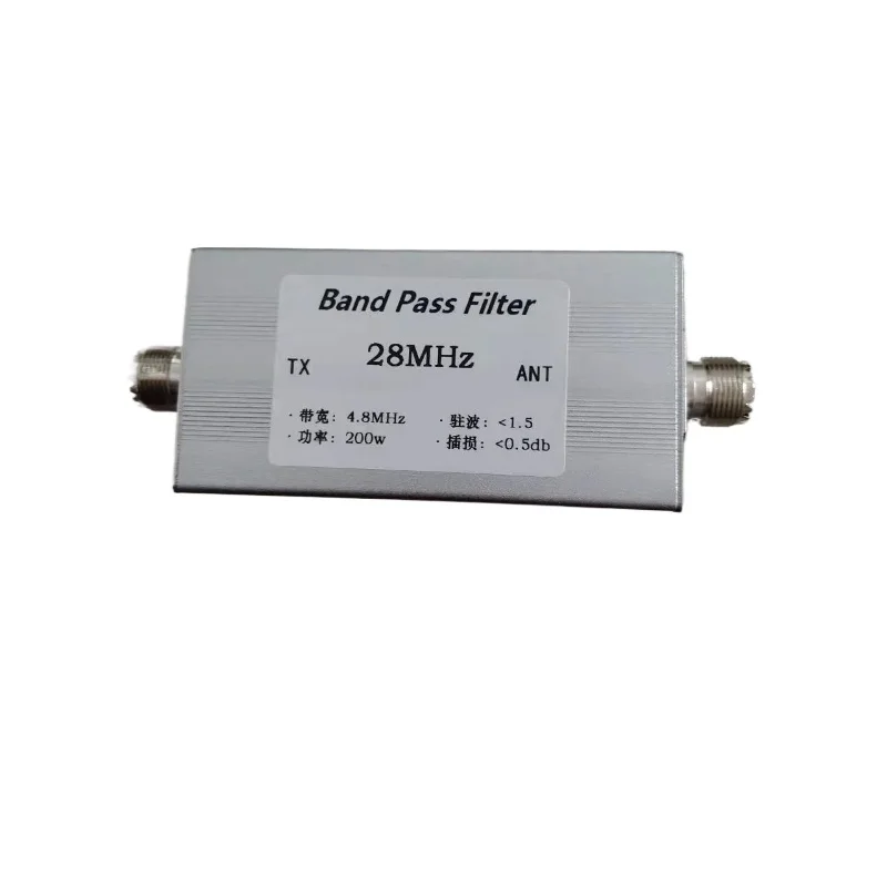 

Shortwave 28MHz High Isolation Bandpass Filter M Female Narrowband BPF 10m Band