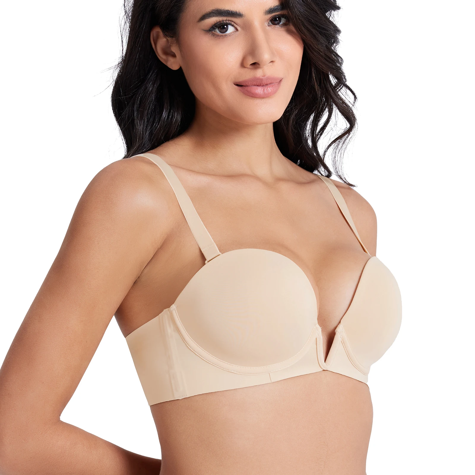 

New Sexy Bras For Women Brassiere Deep V Push Up Everyday Underwear Female Wire Soft Lingerie Adjustable Bra