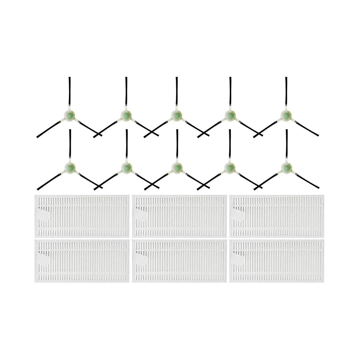 Filters Side Brushes for Life K2 Robot, M210 M210S M210B M213 Robot Vacuum Cleaner