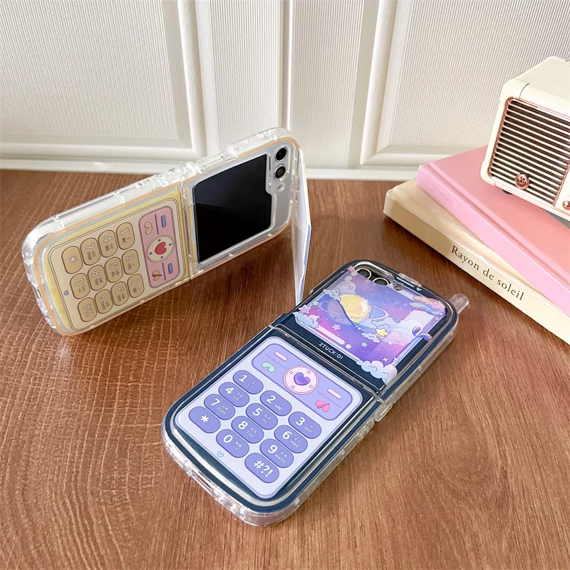 Funda de teléfono con personalidad para Samsung Galaxy Z Flip 6 5 4 3, carcasa trasera protectora para ZFlip4 ZFlip5 ZFlip6