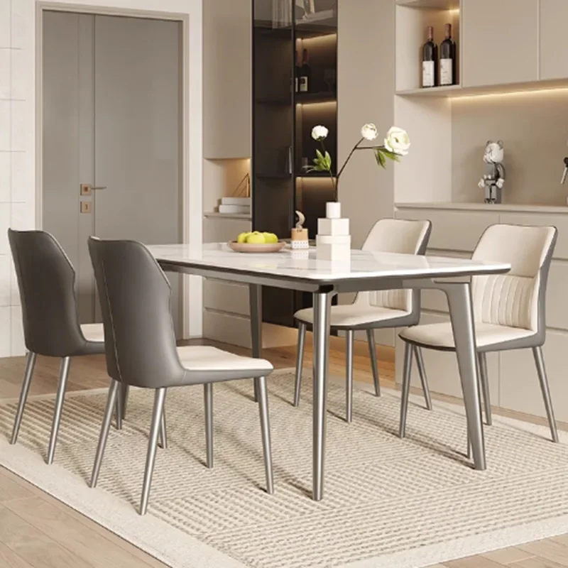 Modern Kitchen Dining Table Wood Chairs Luxury Nordic Dining Table Designer Garden Space Saving Mesas De Jantar Home Furniture