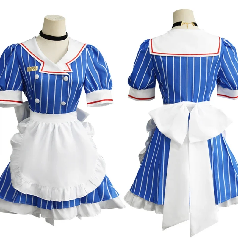 Anime Miku Cosplay Costume Mesmerizer Adult Women Lolita Maid Dress Suit Uniform Halloween Outfit Party Performance