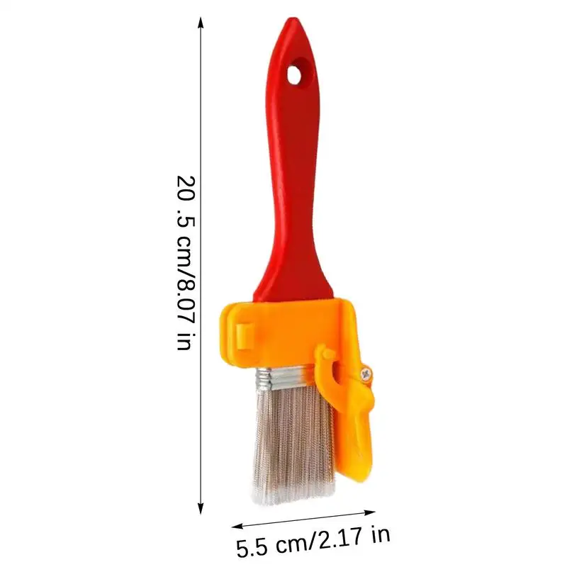 Pennello per bordi di vernice Manico in legno Pennello per bordi di vernice Trimmer per bordi Pennello per angoli multifunzionale Strumento di pittura portatile per