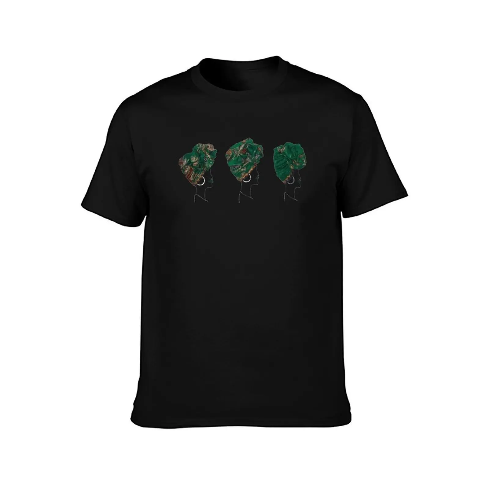 t-shirt green head-scarves T-Shirt blanks anime t shirts oversized Men's clothing