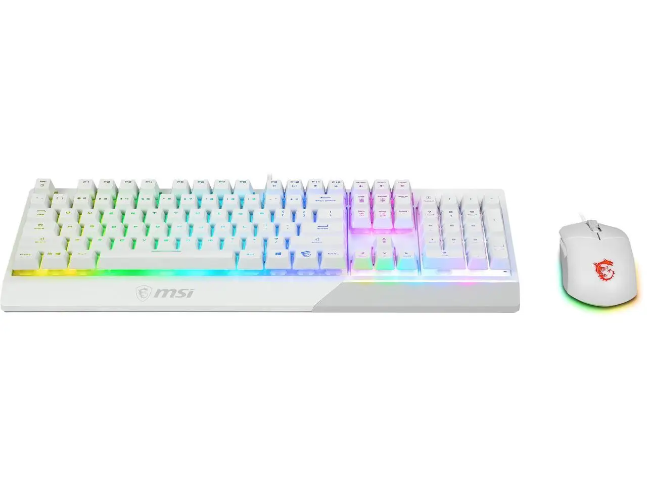 MSI Vigor GK30 Gaming Keyboard & GM11 Mouse Combo, RGB Gaming Set, Anti-Ghosting Keyboard, Ergonomic Gaming Mouse, PC Bundle