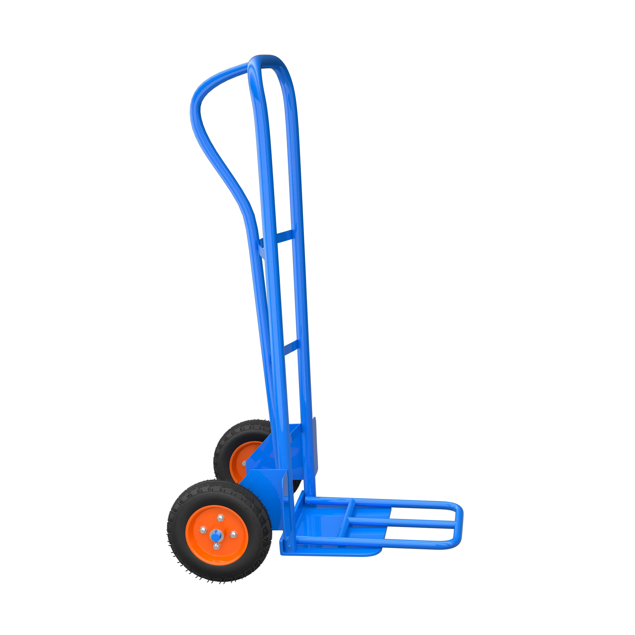 

Industrial Warehouse Heavy Duty Platform Handle Steel Hand Truck Trolley With Inflatable Wheel/solid Core Wheel