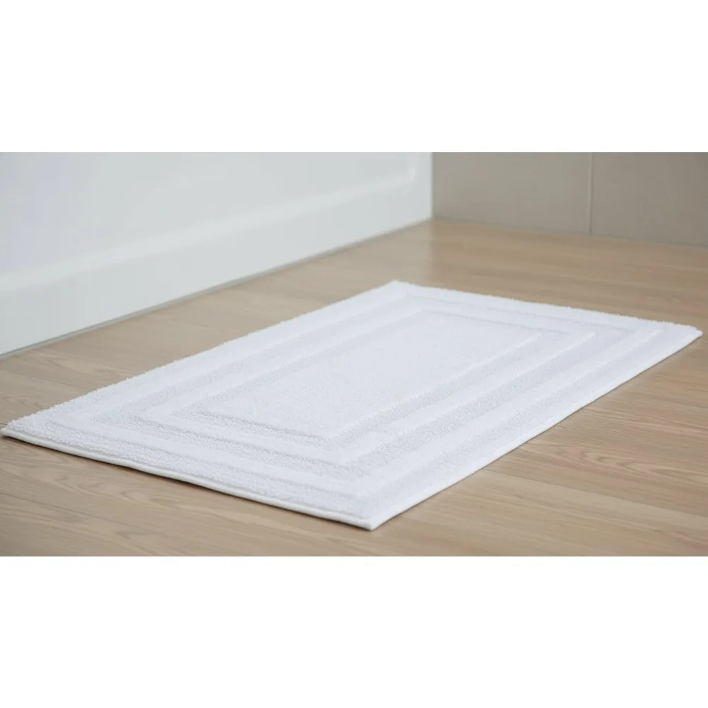 

Soft Plush Cotton Bath Rug, Highly Absorbent & Quick-Dry, Non-Slip Backing for Family Bathroom Safety (24x40)