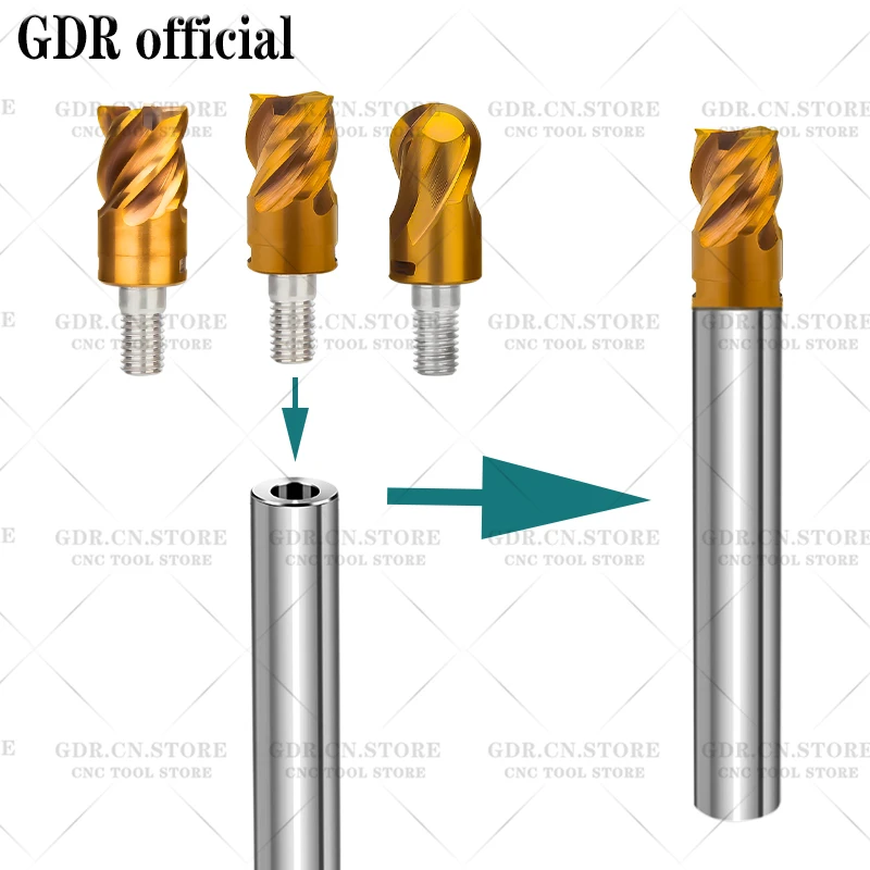 Carbide locking tooth milling cutter head M5 M6 M8 M10 M12 D8 D10 D16 D18 D20 locking Thread milling cutter head