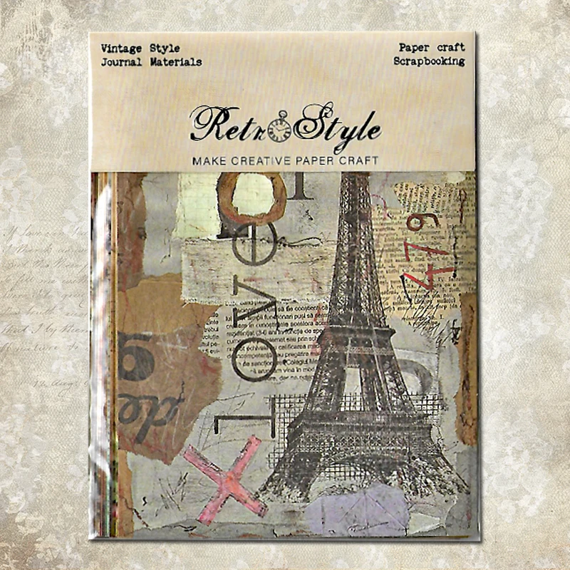 Panalisacraft 빈티지 스타일 패턴 종이, 스크랩북 종이 팩, 수제 공예 종이, 배경 패드 카드, 20 매, 10 개 디자인