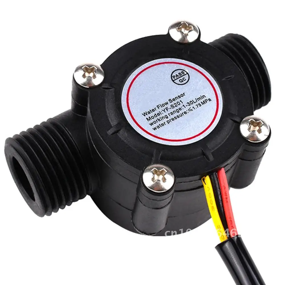 DC 5-18V Water Flow Sensor 1.75MPa Water Control Liquid Flowmeter Hall Flow Sensor Switch YF-S201 for 1/2 inch Water Dispenser