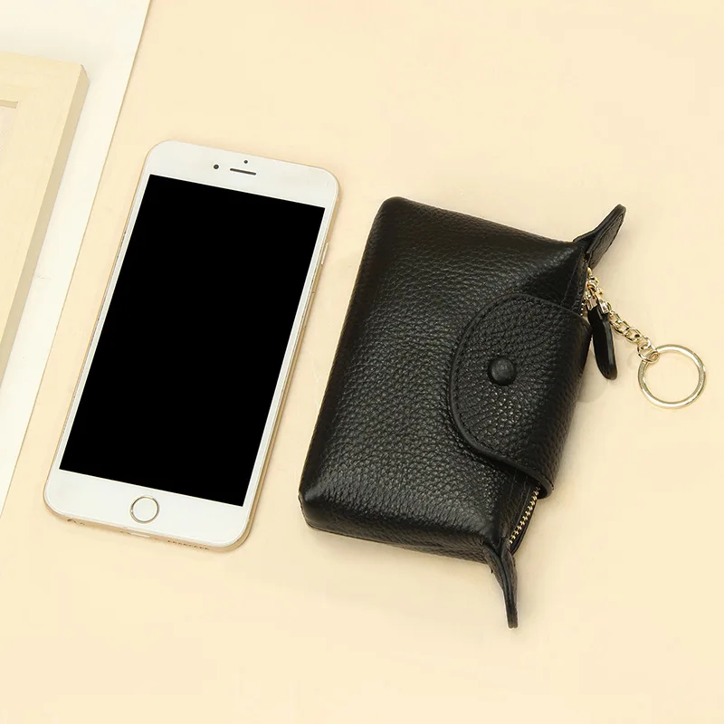 موضة جديدة جلد البقر المرأة محفظة نسائية للعملات المعدنية الإبداعية بطاقة مفتاح أحمر الشفاه حقيبة التخزين حامل لطيف المحفظة للنساء والسيدات