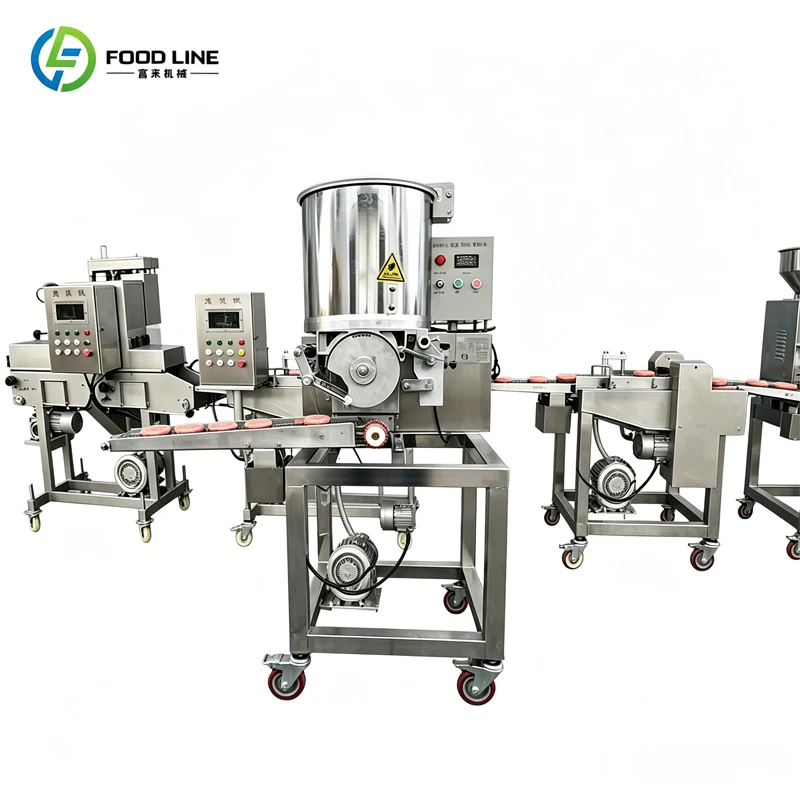 Custom Patty Forming & Breading & Frying Production Line Commercial Chicken Nuggets & Burger Patty Processing Equipment