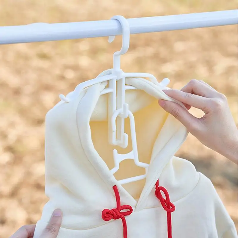 Dress Hangers for Women Clothes Hangers Drying with 2 Hooks Hoodie Hoodie Organizer Laundry Drying Frame Clothes Drying Solution