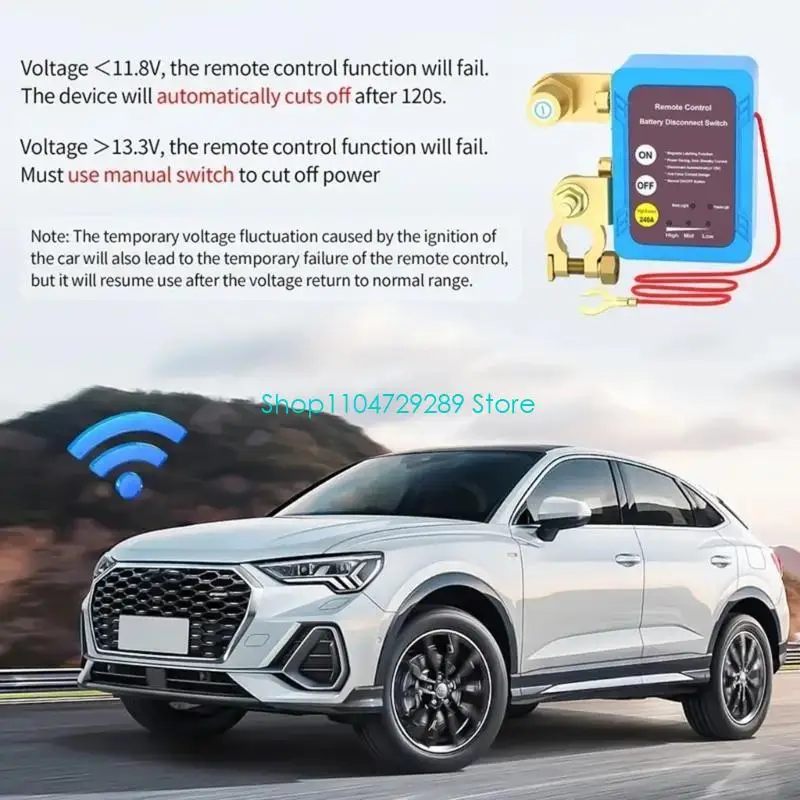 

D8KE DC12V Дистанционный выключатель батареи Выключатель батареи Разъединительный выключатель 240A Автоматический выключатель