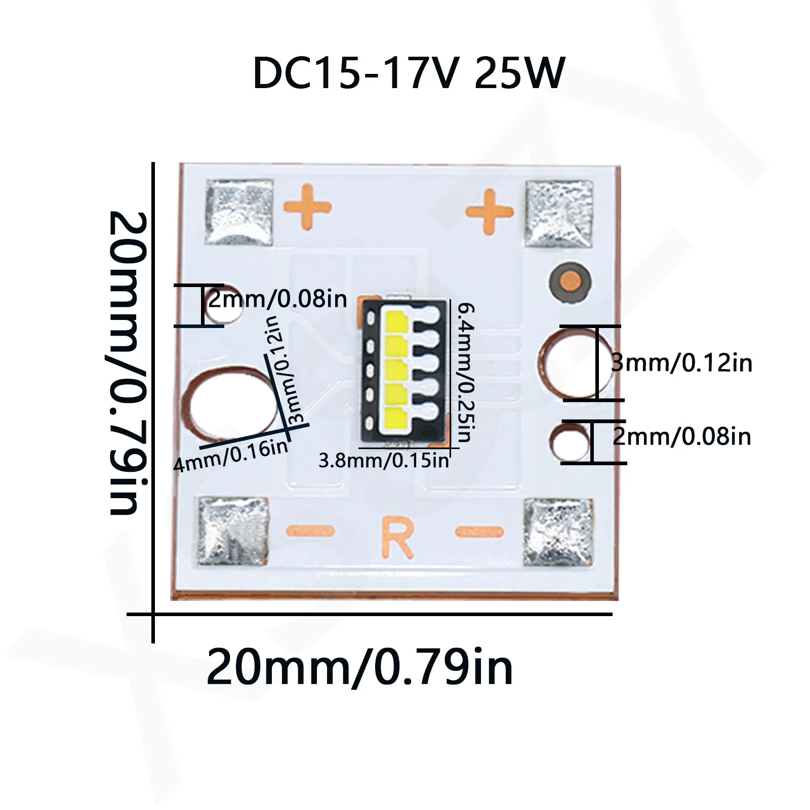 Imagem -03 - Cool White Led Beads Lâmpada 65007000k 15w Dc911v 20w Dc12-14v 25w Dc15-17v Farol de Condução do Carro Acessórios do Carro