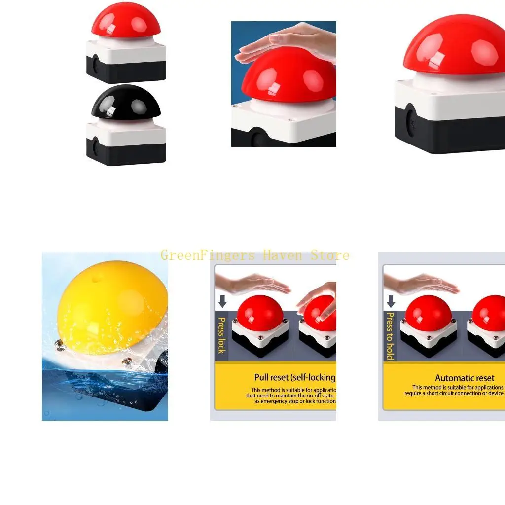 

F68D Waterproof Stop Switches Mushroom Emergency Stop Button 92mm for Industrial Safety