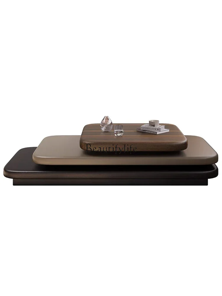 

FG26Italian minimalist designer rotating coffee table creative living room oval irregular special-shaped short table