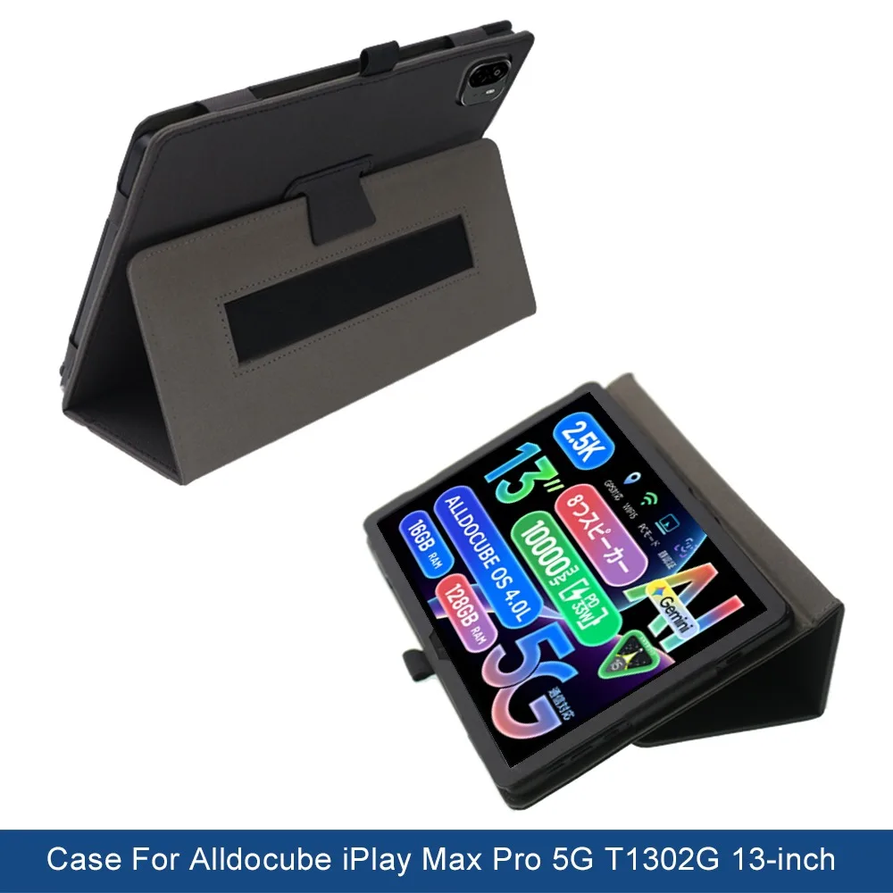 

Funda Case for ALLDOCUBE IPlay 70 Max Pro T1302 13'Inch Case Tablet PC PU Leather Two-fold Stand Case Cover with Hand Strap