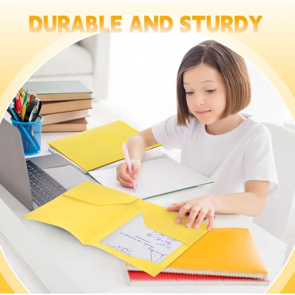 Пластиковые папки с прозрачными передними карманами, сверхмощные, 100 шт., 2 кармана, слот для карт, принадлежности для учителей студентов, офисные подарки