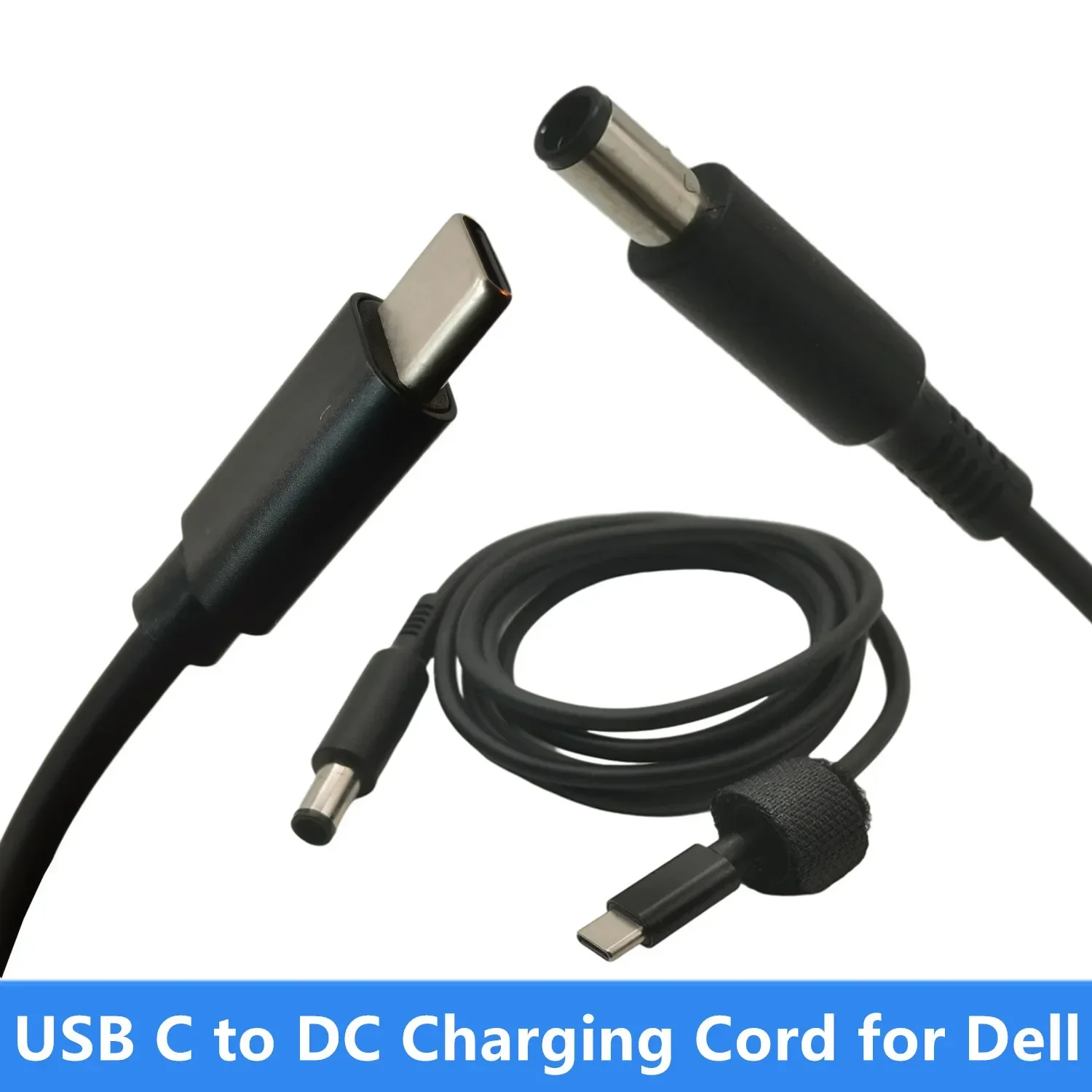 USB Type C to 7.4*5.0mm 4.5*3.0mm PD Power Adapter Plug Converter Laptop Charging Cable Cord for Dell Latitude 65W 1.5m