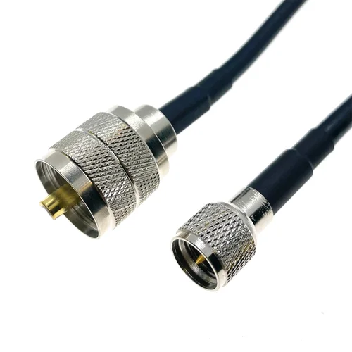 Adaptador macho UHF PL259 a Mini UHF, Cable coaxial, 12 pulgadas ~ 30M