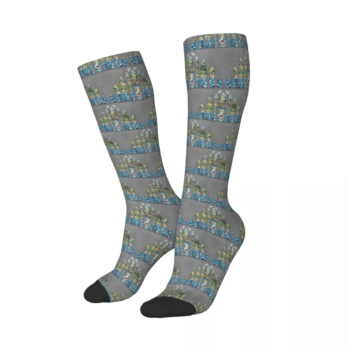 Stained Glass Mermaid Socks Harajuku Stockings All Season Long Socks Accessories for Man Woman Birthday Present