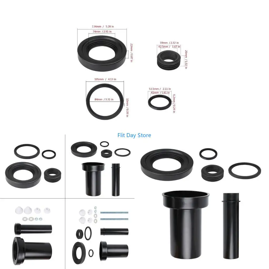 

F92C Universal Fitting Seal rings Rubber Seal rings set Multiple for Wall Mounted Toilets