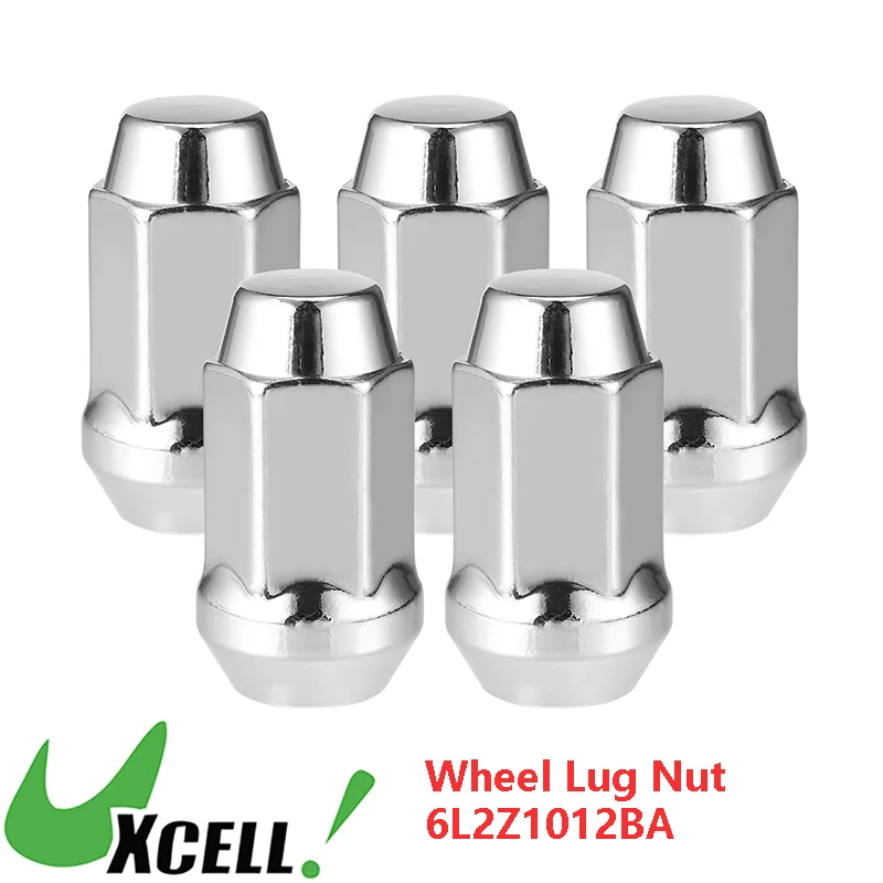 UXCELL Auto 5 Pcs Wheel Lug Nuts Carbon Steel Tire Lugnuts 6L2Z1012BA for Ford Flex 2009-2019 for Mazda B2500 1998-2001