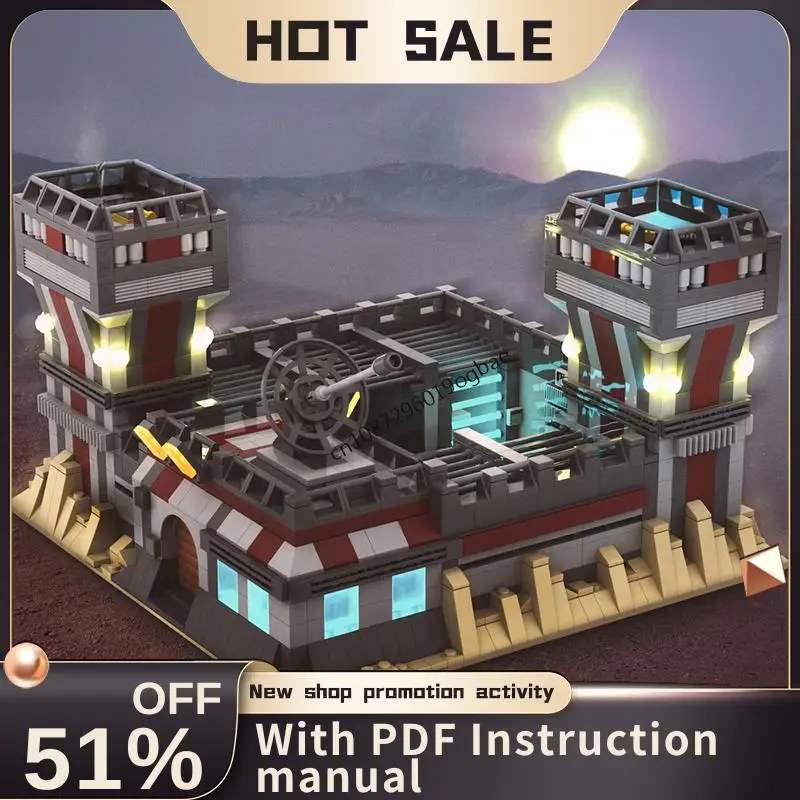 

New 1639Pcs Famous Star Battle Movie Moc Cloneed Base Prison Model Custom Puzzles Diy Creative Ideas Kids Toys Birthday Gifts