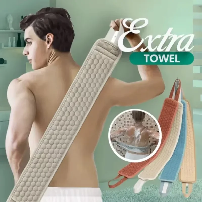 Body Scrubber Back Massage Exfoliating Sponge Bathroom Bath Brush Scrub Shower Belt Body Wash Scrub Bathroom Products Pull Strap