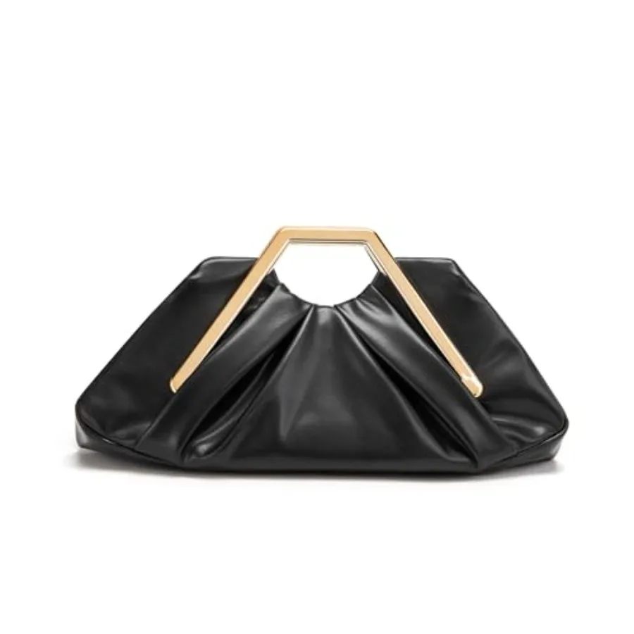 myfriday Women's Elegant Ruched Clutch Purse Soft Dumpling Evening Purse Handbags for Wedding Prom Party Formal Events