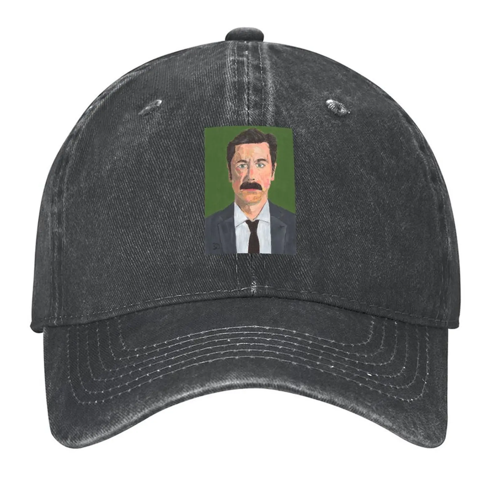

Mike Wozniak Portrait - Acrylic on paper Baseball Cap Ball Cap Beach Outing cute luxury caps Women's Golf Wear Men's