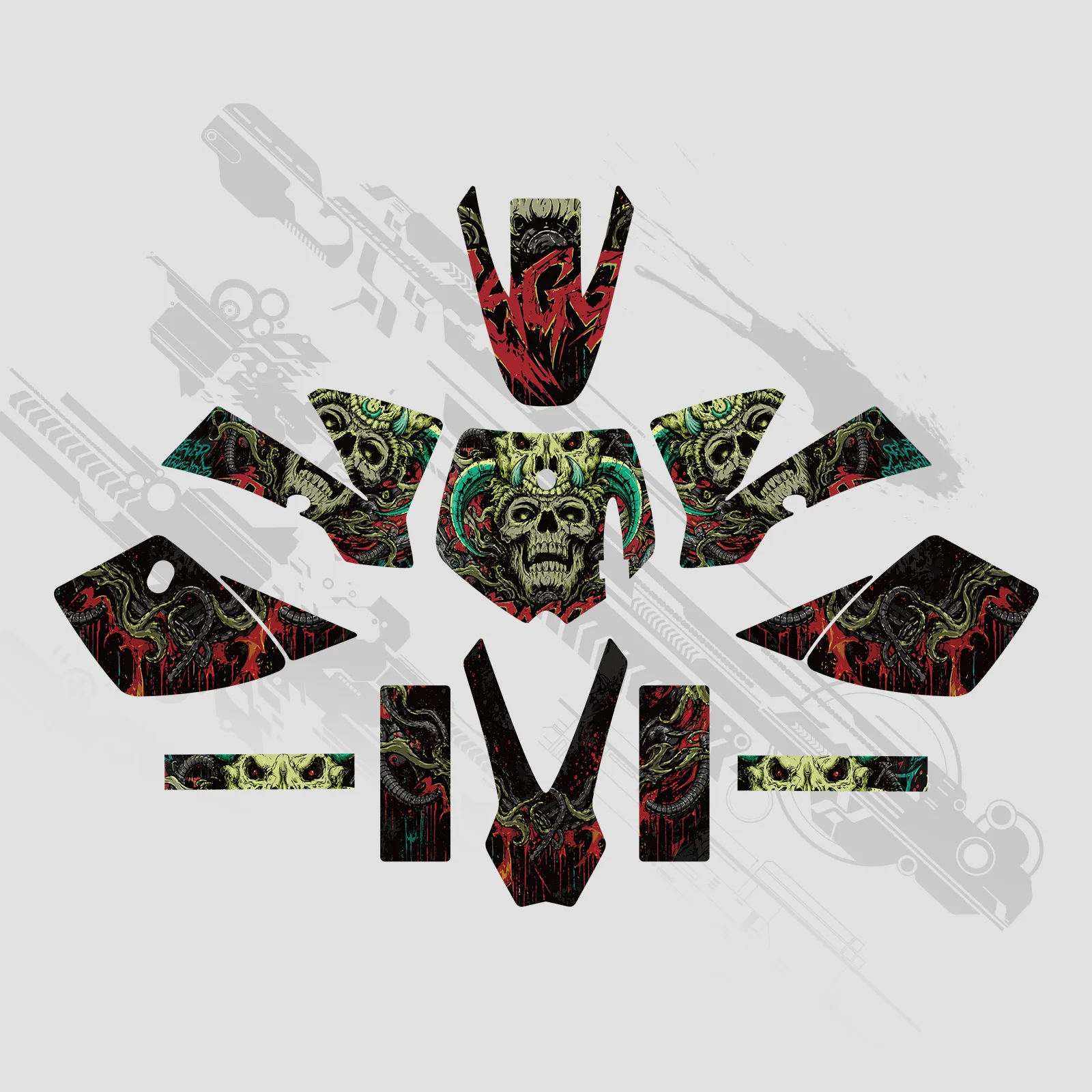 NICECNC For KTM SX 50 SX50 2002-2008 Motocross Graphics Background Decals Sticker Kit Customize 2007 2006 2005 2004 2003