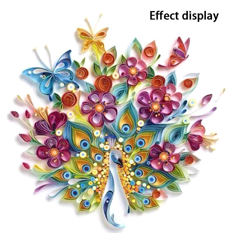 120pcs/pack  Rainbow Paper Quilling Strips Set 5mm 53cm Flower Gift Paper For Craft DIY Quilling Tools Handmade Paper Decoration