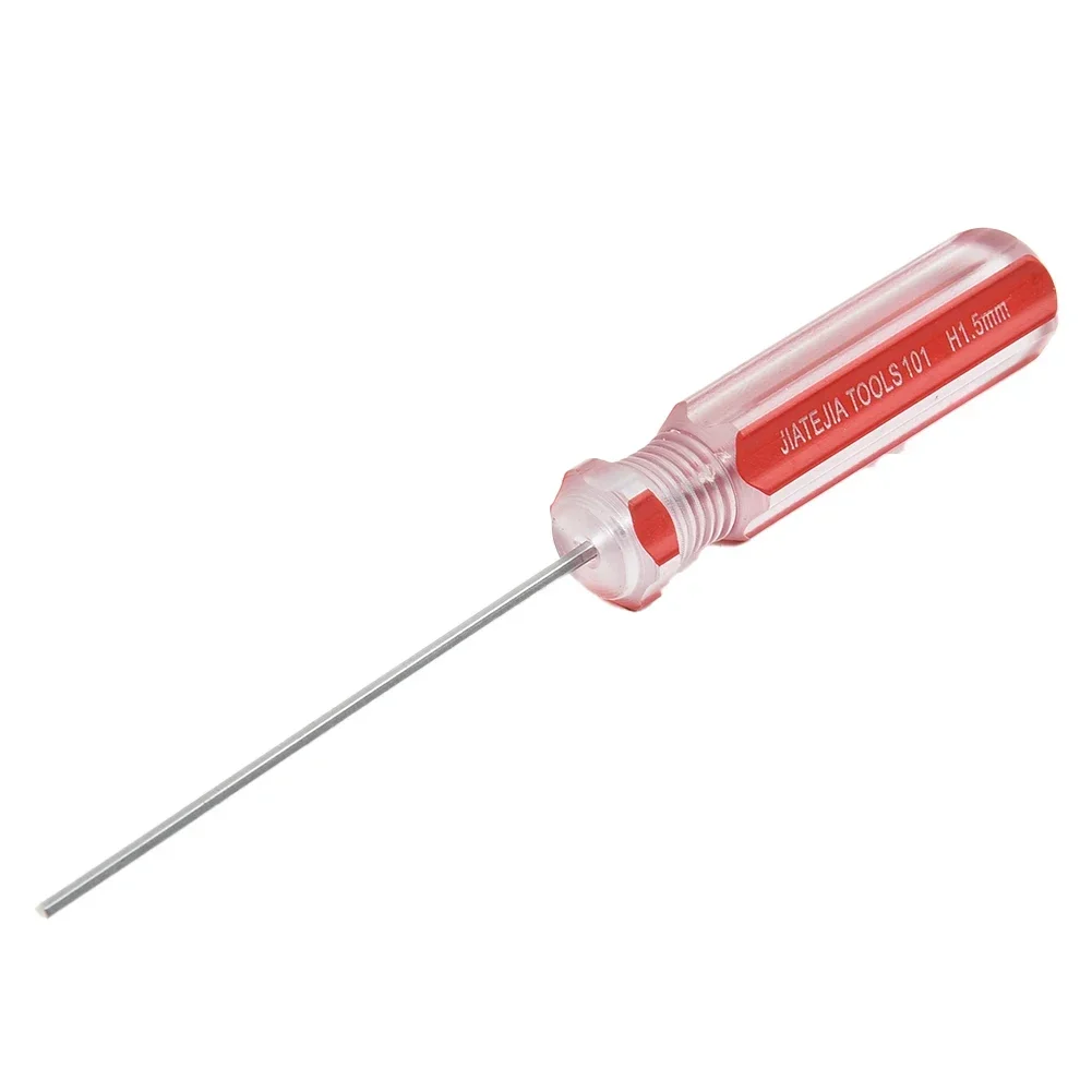 Hand Tools Hexagon Screwdriver Models Silver+Red Single Flat Head Hex 1.5mm-6.0mm Color Bar Batch Accurately Locked