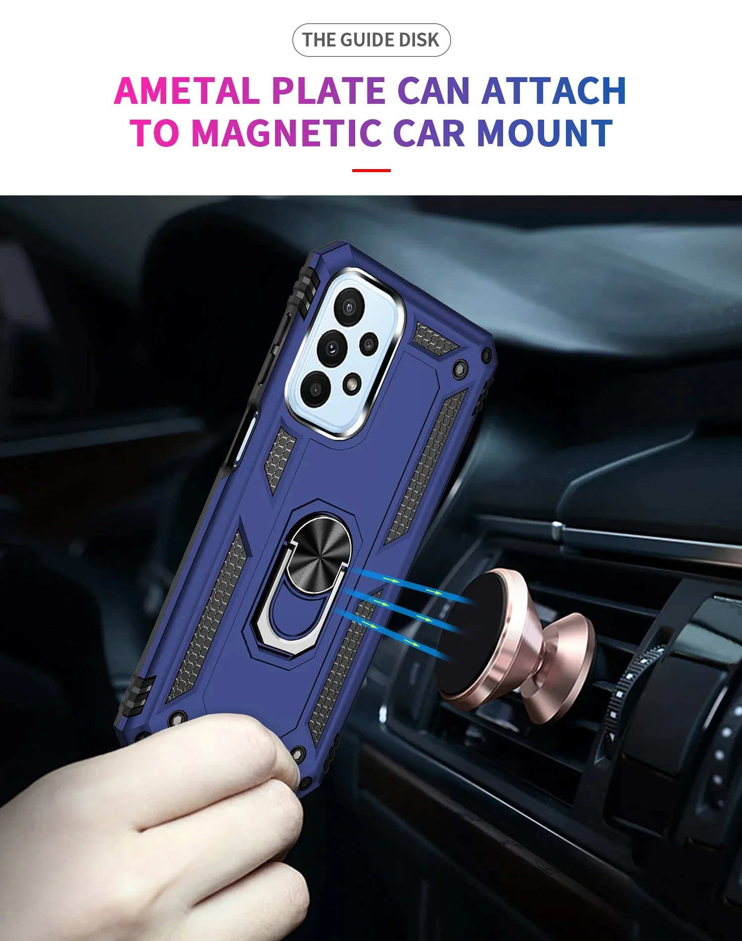 Back Cover for Samsung Galaxy A37 A26 A25 A24 A23 A31 A33 A34 A35 A36 A22 A32 Phone Case Protector Magnetic Car Holder Ring Case