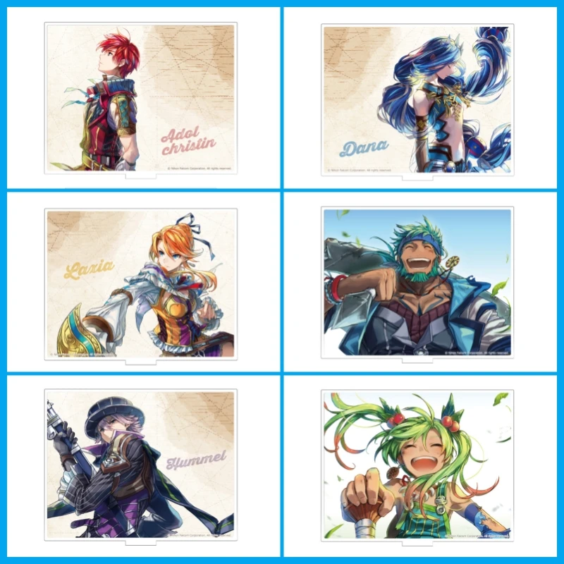 

Game Ys VIII: Lacrimosa of Dana Illustration Ver Mini Acrylic Stand figure Laxia/Adol/Dana/Hummel Stand Plate Cosplay Prop Decor