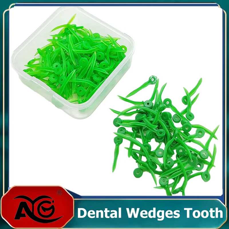 AG 50Box Dental Wedges Tooth Gap Wedge With Holes Size Large Medium Extra Small Small Plastic Disposable Dentistry Lab Tools