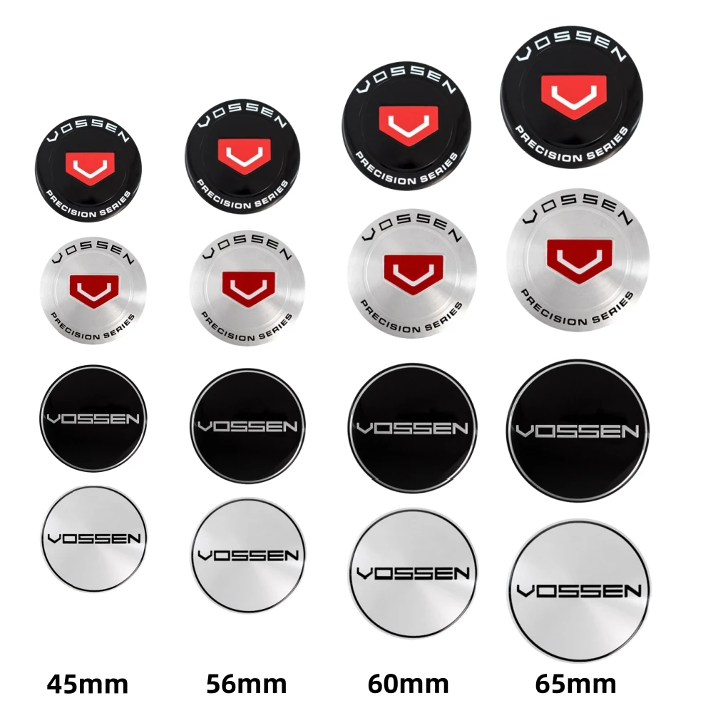 

4pcs VOSSEN Logo 45mm 56mm 60mm 65mm Car Stickers For Blank Car Wheel Center Caps Emblem Rim Hub Cover Badge Styling Accessories