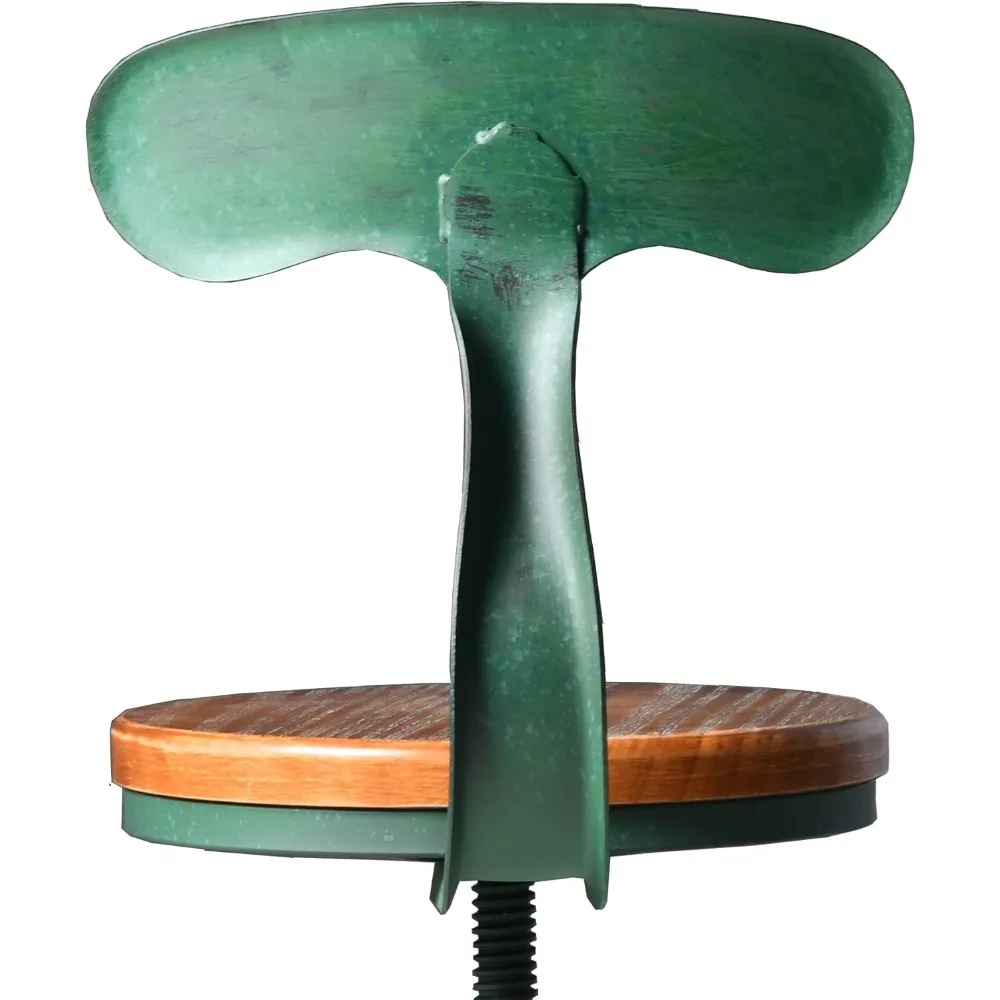 Taburete de cocina rústico estilo granja con asiento redondo, taburetes de bar giratorios de altura ajustable para decoración industrial