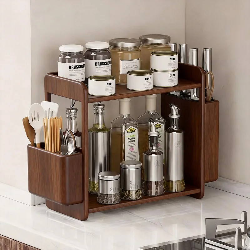 Kitchen seasoning rack storage rack finishing