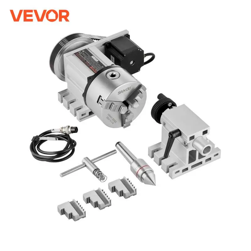 VEVOR Dividing Head K11-100mm 3-Jaw Chuck 2.6\