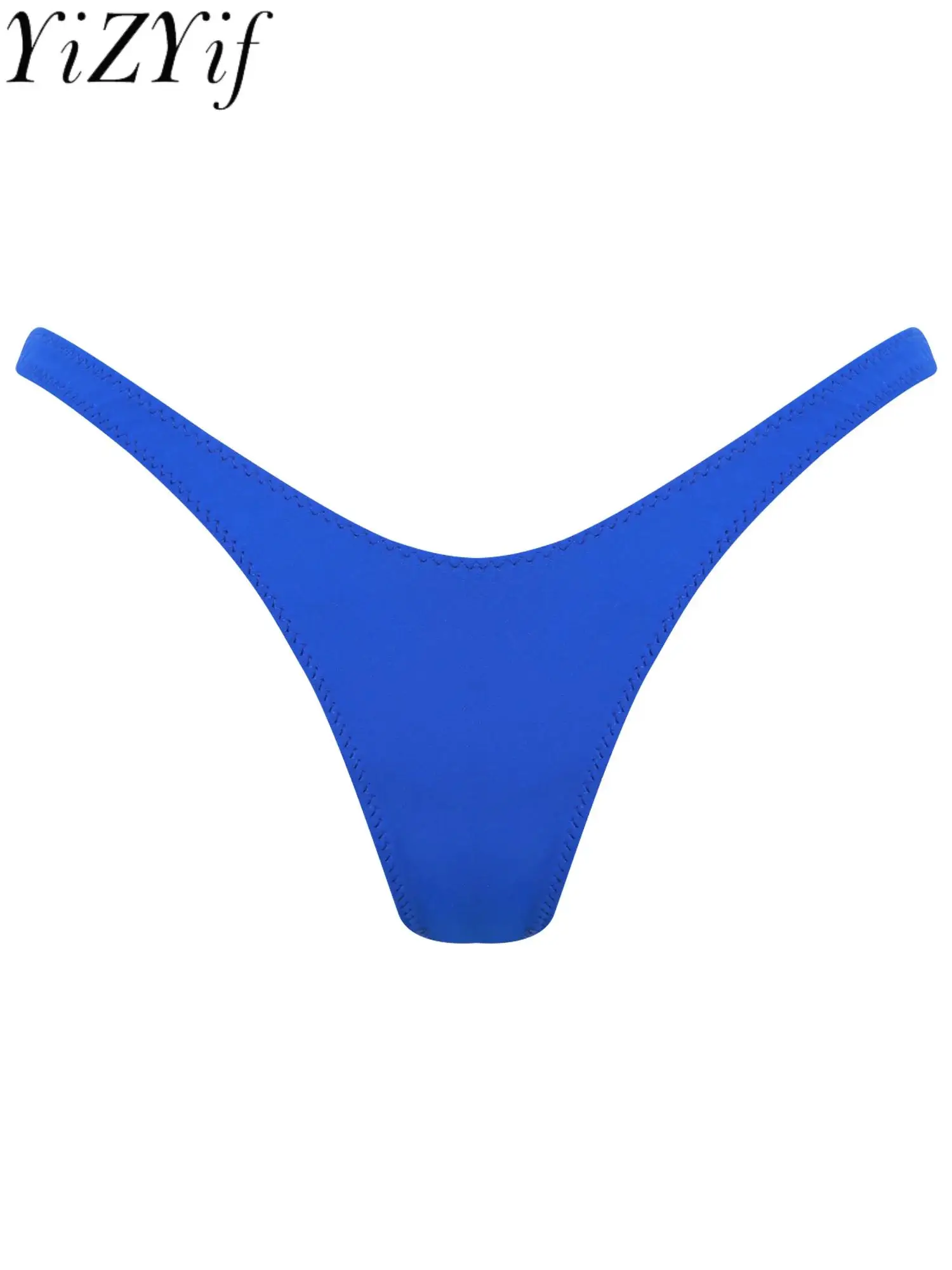 

Women's Low Waist T-back Briefs Stretchy Solid Color G-string V Shape Underwear Mini Bikini Briefs for Casual Everyday Wear
