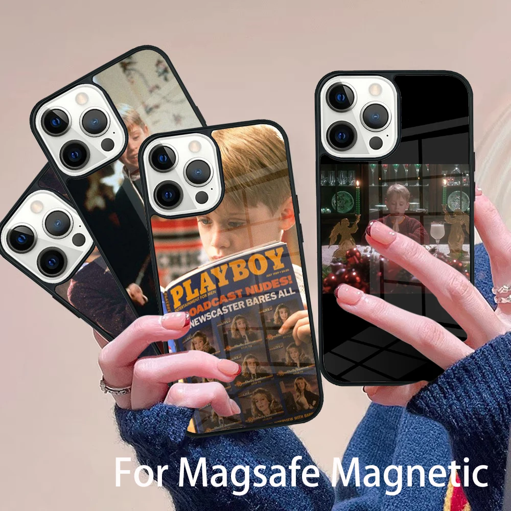 

Home Alone Phone Case Magesafe Magnetic Wireless Charge Cover For IPhone 16 11 12 13 14 15 Pro Max Plus Mini