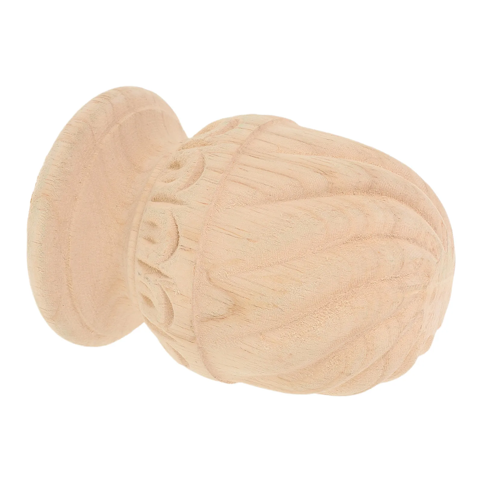 

Unfinished Carved Solid Wood Finials Staircase Post Cap Decorative Topper For Diy Home Decor Fence Bedpost Flagpole Curtain Rod
