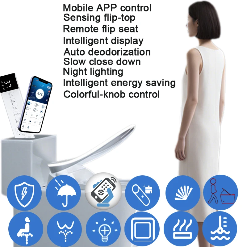 WETIPS Sensing Flip Top App Inteligente Cleaning Smart Toilet Seat Janpanese Turbo Washing Digital Wc Cover Front Female Washing