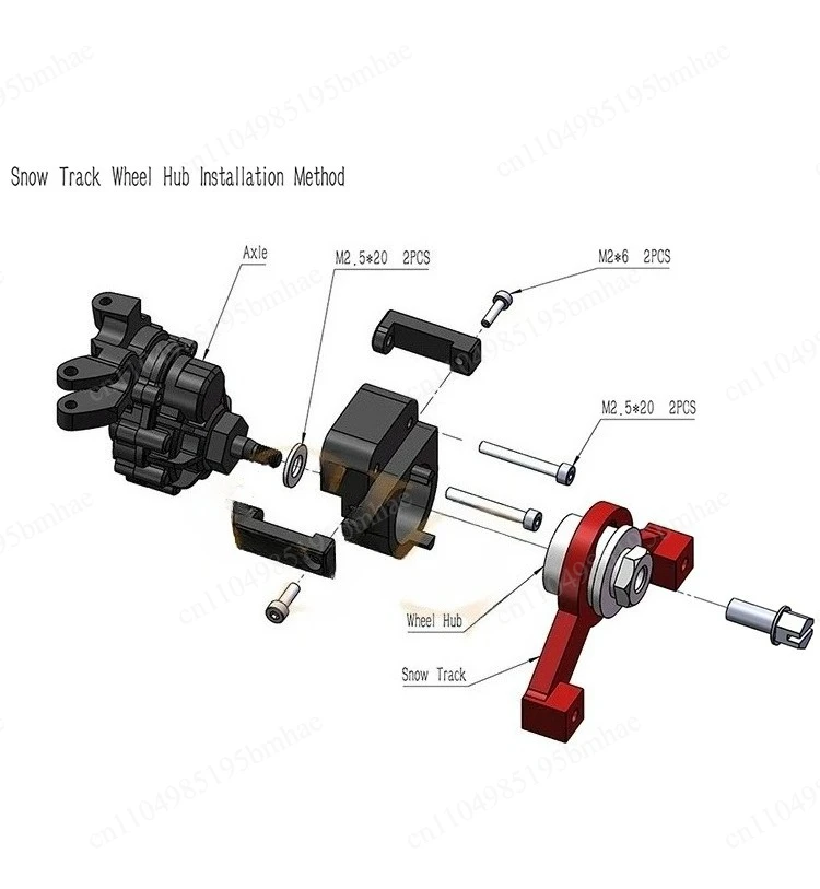 4-Piece Aluminum Alloy All-Terrain Track Wheel Snow Tire Set for TRX4 TRX-4 G500 1/10 Remote Control Climber