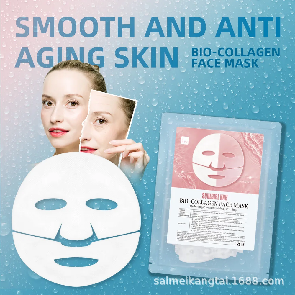 Bio-Collagen Real Deep Mask Overnight Collagen Mask with Hydrolyzed Collagen Soluble Collagen Sheet Mask for Skin Care Korean