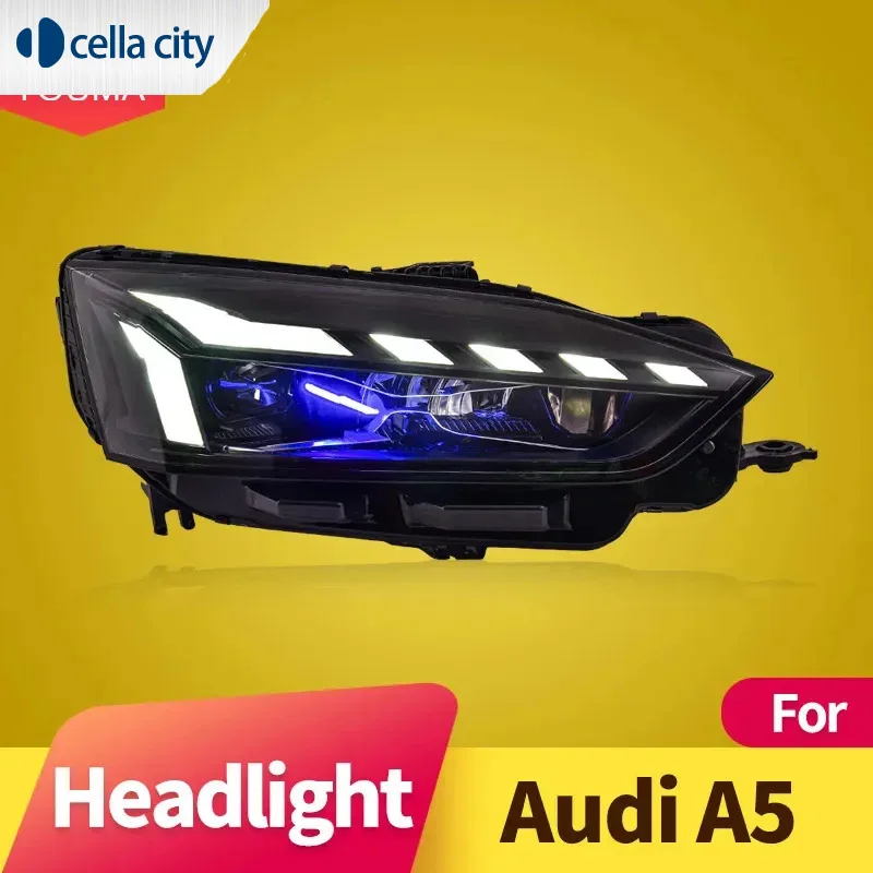 

Car Lights for Audi A5 2017-2020 LED Headlight Projector Lens Animation DRL Dynamic Signal Reverese Automotive Accessories