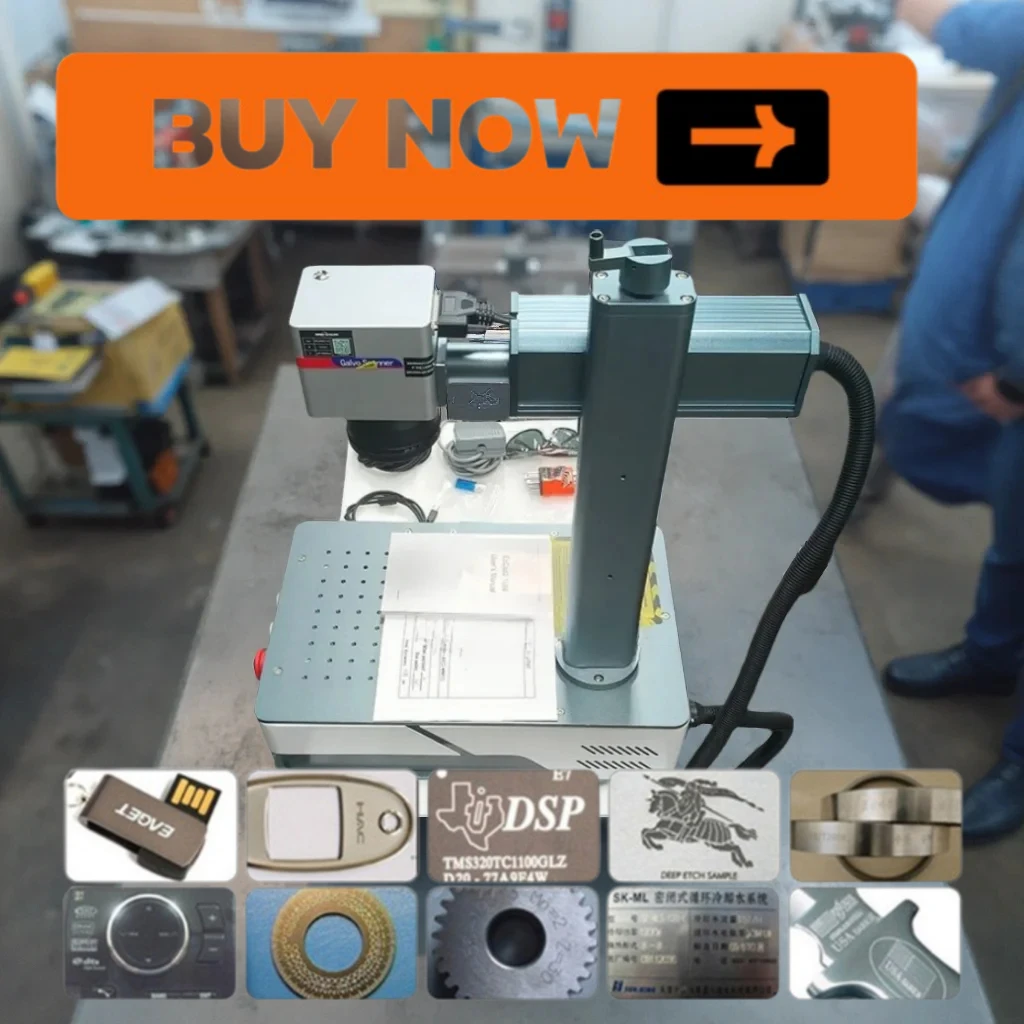USA Spot Stock 30W Desktop Fiber Laser Marking Machine Raycus 50W Mini Fiber Laser Engraver Wood Metal Glass Engraving Milling Machinery